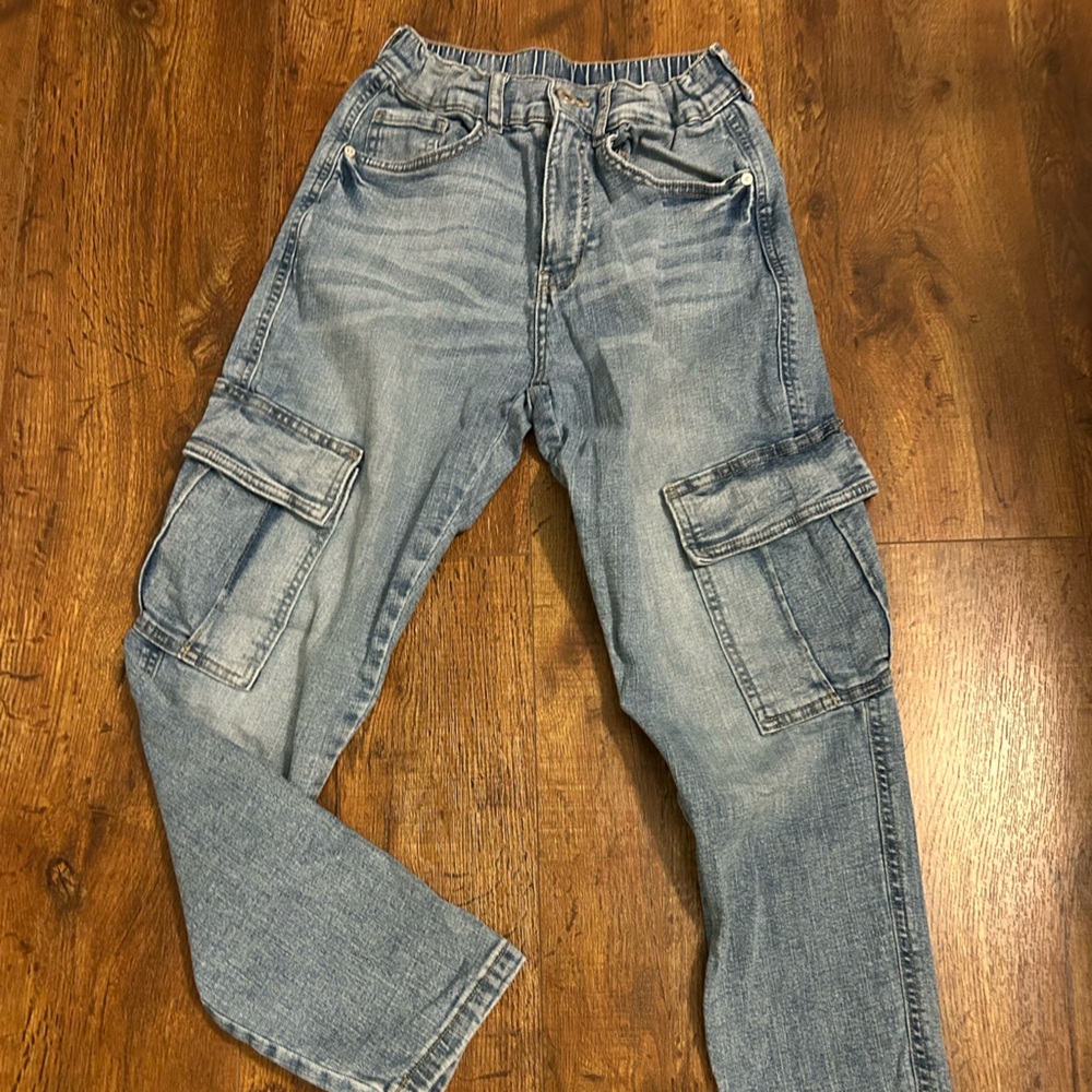 Zara Kids Blue Cargo Jeans